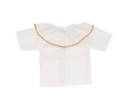 Chemise cutie  volants pour poupe moutarde